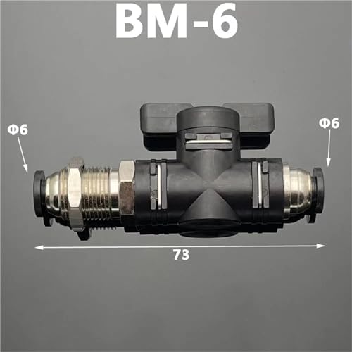 Robinet à bille 8mm pneumatique de précision avec poignée laiton robuste - 3