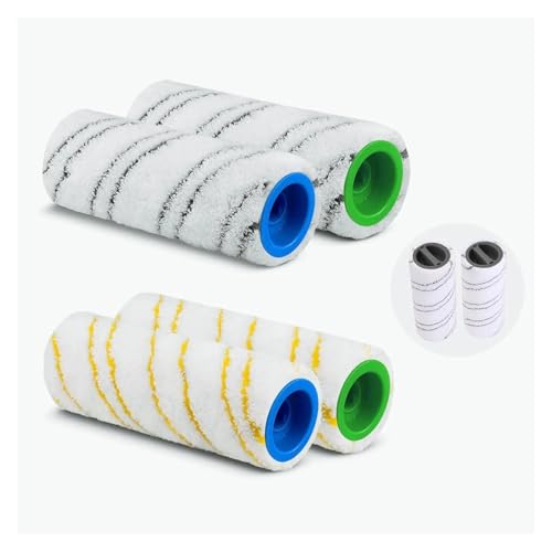 Compatible Con Karcher FC7 FC5 FC3D FC3. Compatible Con Kärcher FC. Juego De Cepillos Giratorios Con Rodillos De Múltiples Caras For Limpiador Inalámbrico De Pisos Duros.(Yellow-Gray-4pcs)