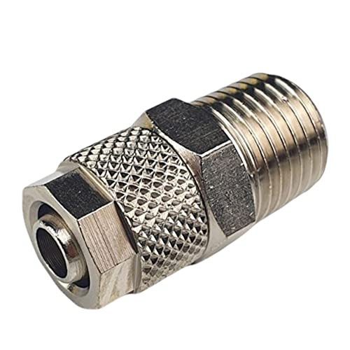 Droite Tuyau Raccords avec filetage effilé en laiton nickelé Cover