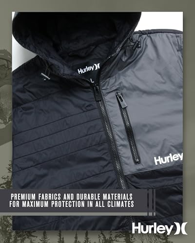 Hurley Men's Jacket - Balsam Lightweight Packable Puffer Coat - Weather Resistant Outerwear Windbreaker Coat for Men (M-XL)4