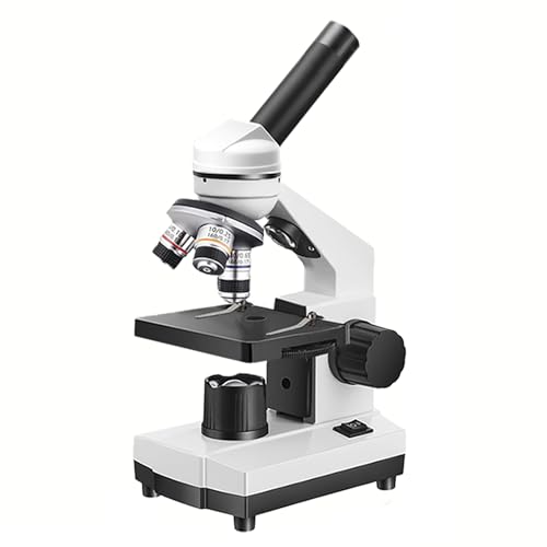 sino optical Adult and Student Compound Microscope - 40X-2000X High-Power Biological Microscope, with Dual LED Lighting, Suitable for School Laboratories and Home Education