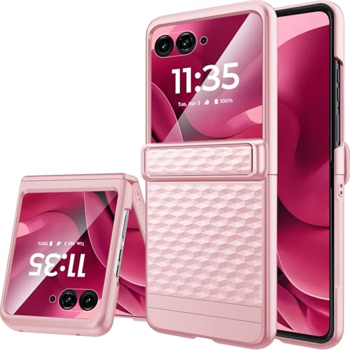 Coque Motorola Razr 60 Ultra antichoc avec protection charnière et verre trempé rose