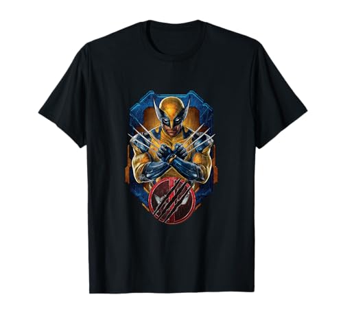 Marvel Deadpool & Wolverine Logan Bust Epic Portrait Retro T-Shirt