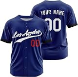 Custom Baseball Jersey Personalized Printed with Their own Name and Number Men/Women/Youth (11_Dodger)