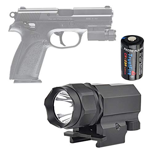 TrustFire P05 Gun Light Compact Weapon Mounted Pistol Light 210 Lumen Tactical Flashlight for G Lock 17 19 21 22 30 43 48 and Picatinny Rail - TrustFire