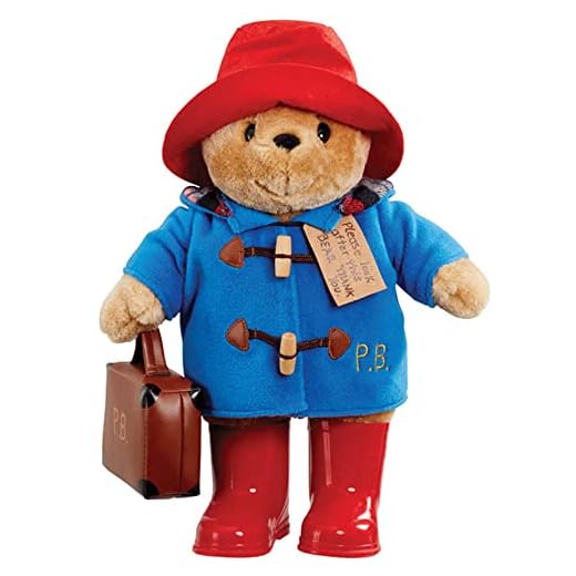 Paddington, björn, regnbågsdesign, klassisk, med stövlar och resväskor, stor