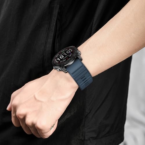 Image of Silicone Band for Garmin Enduro 3 2 /Fenix 8 pro /tactix 8 AMOLED 51mm /Fenix 7X /6X pro sapphire solar /5X plus, 26mm Quickfit Sprot Watch Strap Replacement for Descent Mk2i /3i /epix Pro /quatix 8 51mm