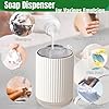 Automatic Soap Dispenser, Touchless Foaming Soap Dispenser Bathroom,Upgrade Hand & Dish Electric Dispenser 4-Level Adjustable Waterproof Wall Mount Kitchen Auto Soap Pump for Thin & Thick Liquid