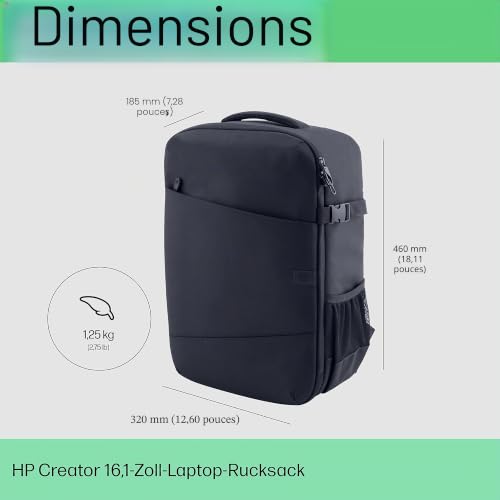 Sac à Dos HP Creator 16,1 pouces (6M5S3AA) – Compartiment Personnalisable - vue 10