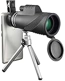 MRKU Telescopio monocular de Alta Potencia con Zoom supertelefoto de 40 x 60 mm y trípode para teléfono Inteligente para Adultos, observación de Aves, Viajes al Aire Libre, Turismo y binoculares