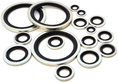METRIC Bonded Dowty Washers - Bonded Seals with Nitrile Rubber - Size M5 to M26 in 10, 25 or 50 packs (10, DW-M5)