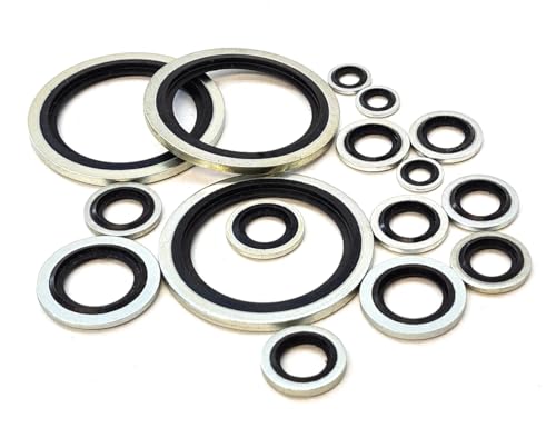 Image of Imperial BSP Bonded Dowty Washers - Dowty Seals with Nitrile Rubber - Various Sizes in Packs of 10, 25 or 50 (1/8", 10)