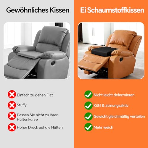 Coussin d'assise en mousse extra large pour faciliter le lever