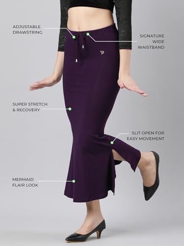 Image of TWIN BIRDS Saree Shapewear for Women | Super Soft Viscose Elastane Saree Petticoat Skirt | Stretchable & Comfortable SareeShaper