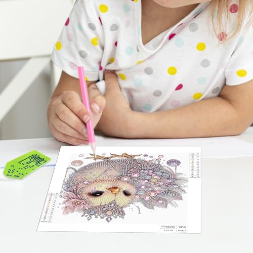 Image of AiYuanzsh Honored Chicken Diamond Art Kits for Adults, 5D Special Shape Diamond Art Kits for Beginners, Crystal Rhinestones Diamond Painting for Home Wall Decoration Gift 12x12inch