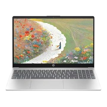 HP Laptop com tela sensível ao toque HD de 15,6 polegadas, Intel i5-1235U, 10 núcleos, 8 GB de memória, SSD PCIe 512 GB, Windows 11 Home no modo S, Bluetooth, Wi-Fi, prata natural com acessórios TWE