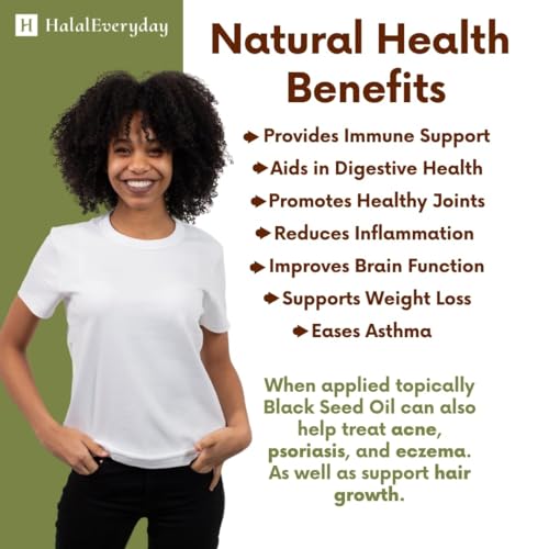 Image of USDA Certified Organic Black Seed Oil, Cold-Pressed, 4 oz Glass Bottle