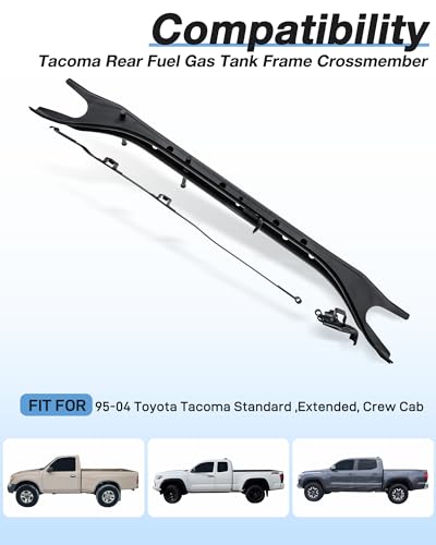 Image of Mountainpeak Rear Fuel Tank Crossmember Fit for Toyota Tacoma 1996-2004 | Anti-Rust Fuel Tank Support Replacement Compatible with Reg & Xtra & Crew Cab Models