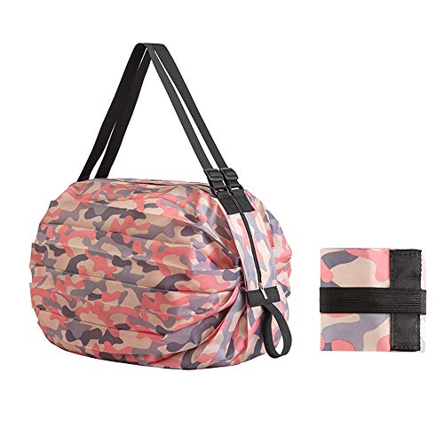 yeacher Saco de compras Sacola dobrável Sacos de supermercado reutilizáveis Tecido de nylon lavável