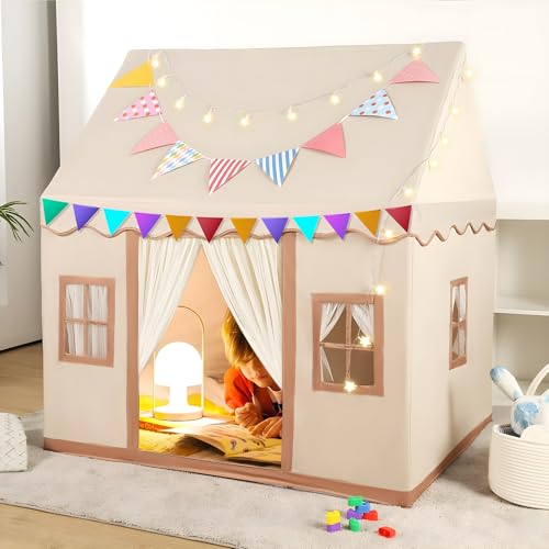 Tent for Kids Kids Tent House Indoor خيمة أطفال Play Tent with Star light and Colourful Flags خيمة اطفال خيمه اطفال Tent for Fun Play and Birthday Parties