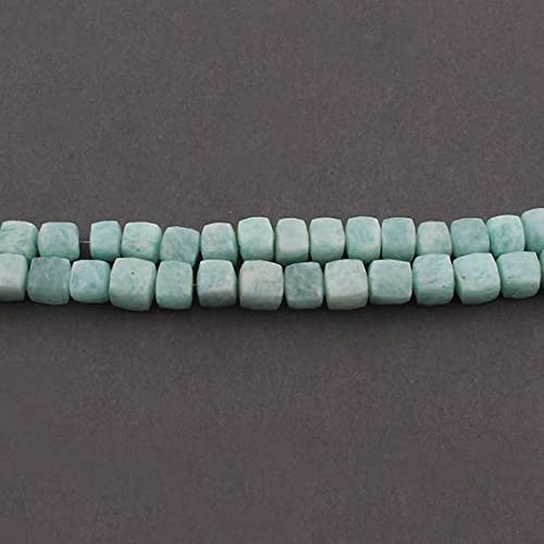 Perles amazonite naturelle cube facetté 7-9mm LKBEADS pour création bijoux