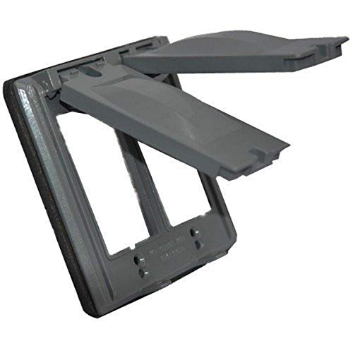 Image of Morris 38921 2-Gangs Multi-Use Weatherproof Cover Grey