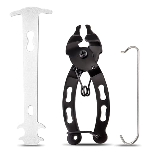 Alicate de Cadena, Juego de 3 Alicates Cadena Bicicleta,Medidor Cadena Bicicleta, Alicates Cadena Eslabones Bicicleta con Gancho Cadena para Bicicleta Carretera, Bicicleta Deportiva, Bicicleta Montaña