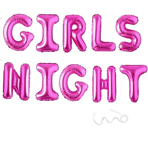 Girls Night Backdrop Balloon Banner Party Decorations for Women Lady Girls Night Out Party Decoration,Rose Pink