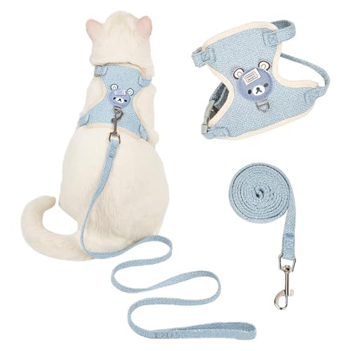 GXGM 1 Pièce harnais lapin nain, laisse pour chat, laisse pour lapin nain, accessoire lapin, colliers et laisses pour petits animaux, harnais pour lapin,...