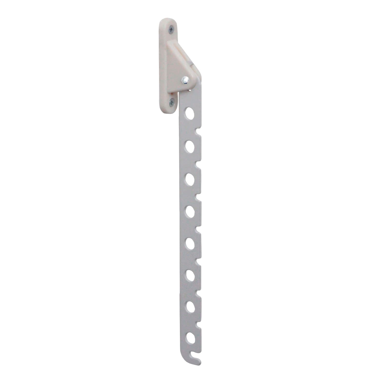 PRIOstahl Kleiderlüfter 310mm Weiß 8er Set Klappbar - Kleiderhaken Garderobenhaken Wandmontage 5kg Tragkraft Kleiderständer Abhängträger Stahl-Kunststoff Platzsparend