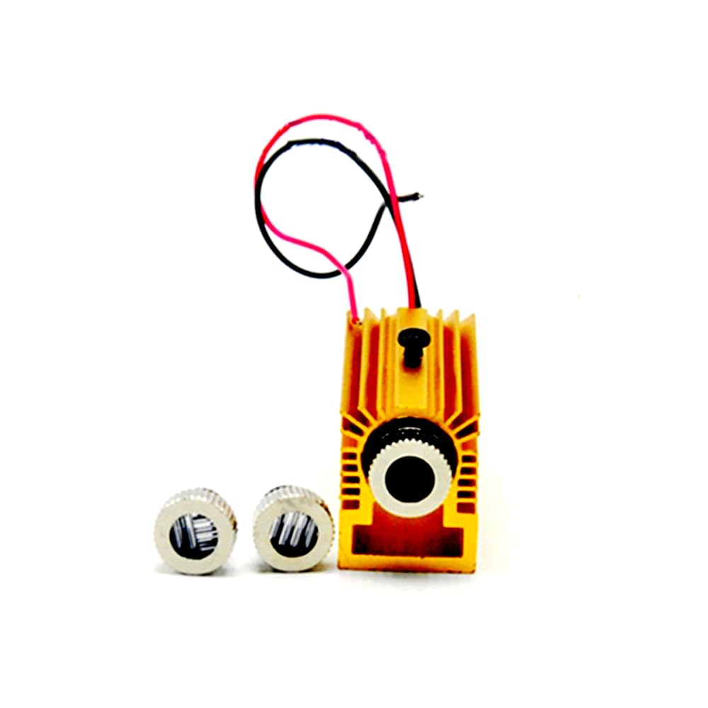 3in1 Dot/Line/Cross 650nm 200mW Red Laser Diode Module 5V w 12mm Heatsink/Holder