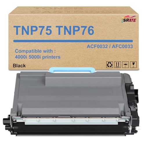 SRITE TNP-75 TNP-76 TNP75 TNP76 Black Toner Cartridge ACF0032 AFC0033 8000Pages High Yield Replacement for Konica Minolta Bizhub 4000i 5000i Printers (1-Pack)