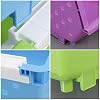 4-Pack Plastic Stackable Storage Baskets, Colored Stacking Bin