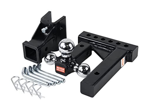 Reysun Adjustable Trailer Hitch 864193 Tri Ball Mount, Chrome Trailer Ball Hitch With Solid Shank, 5-3/4" Drop Hitch Receiver… #TOP3