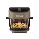 Nester Home Cook Glass Air Fryer 6.2 Ltr with 6mm Borosilicate Glass bowl and
