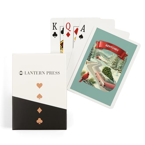Lantern Press Kentucky, Tradición Navideña, Baraja Póker 52 Cartas