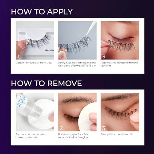 KISS Lash Couture Rebel Collection, False Eyelashes, 'Downtown Girl', 14 mm, Includes 1 Pair Of Lash, Contact Lens Friendly, Easy to Apply, Reusable Strip Lashes (Pack of 2) - image 8