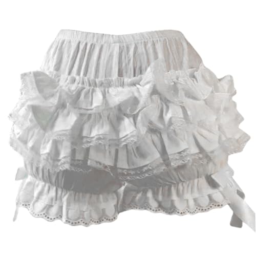 Shorty bloomer blanc en dentelle pour danser et dormir confortablement