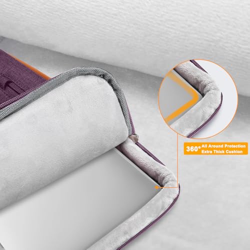 Image of MOSISO 360 Protective Laptop Shoulder Bag,15-15.6 inch Computer Bags Compatible with MacBook Pro 16 inch, HP, Dell, Lenovo, Asus Notebook,Side Open Messenger Bag with 4 Zipper Pockets, Argyle Purple