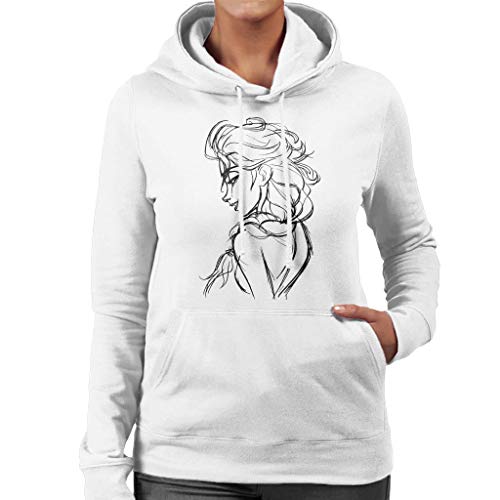 Disney Frozen Elsa Sketch Women's Hooded Sweatshirt White