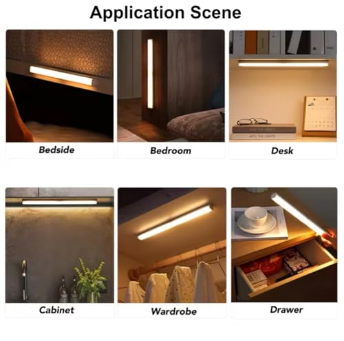 Kit de 4 tiras LED con sensor de movimiento luz cálida miniatura 2