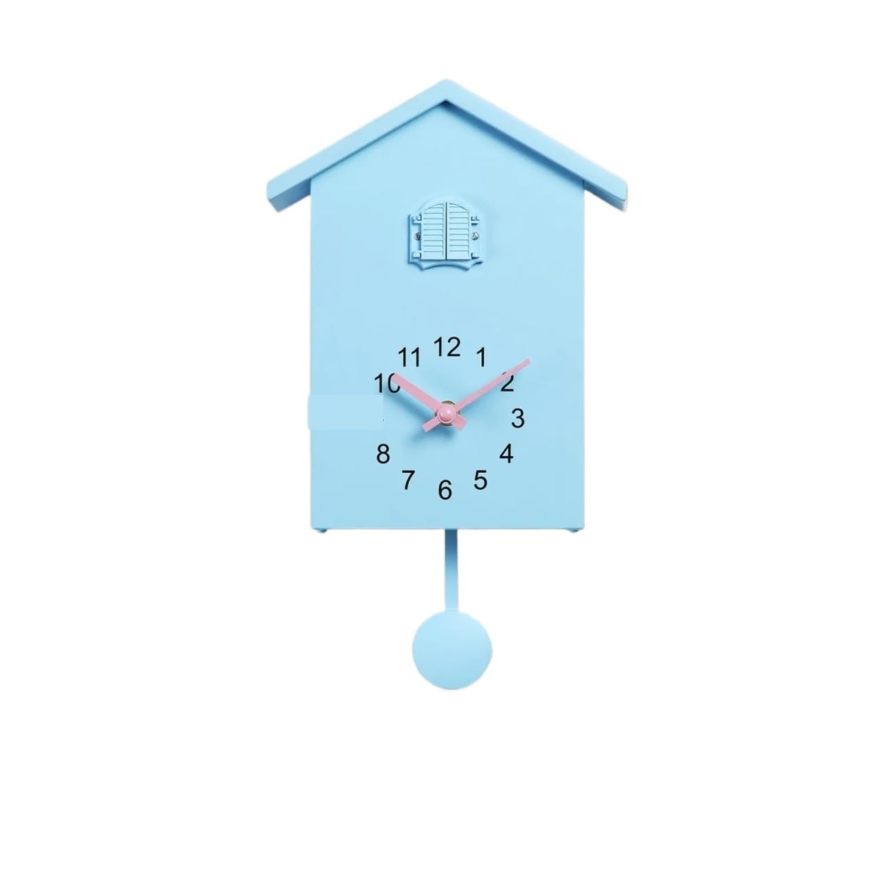 GOXQIT 1 Pcs Cuckoo Wall Clock, Room Time Bird For Living Room(Blue)