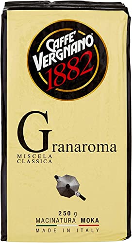 Vergnano Gran Aroma - 12 sacchetti di caffè macinato da 250 gr - 3 Kg totali