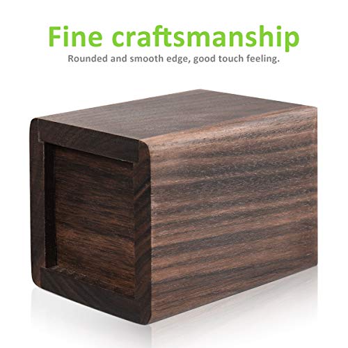 Toyvian Wooden Pen Box Multiple-Use Desk Organizer Eco Natural Wood Storage Box (Black Walnut) #TOP2