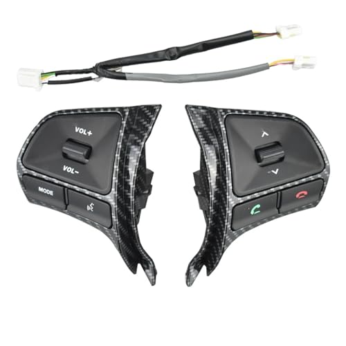 Bouton de commande au volant volume et Bluetooth KIA Rio look carbone