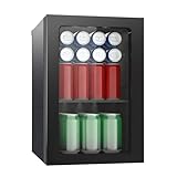 DollarDash Frigorifero per bevande, 24 lattine/20 litri, mini frigorifero con porta in tra...
