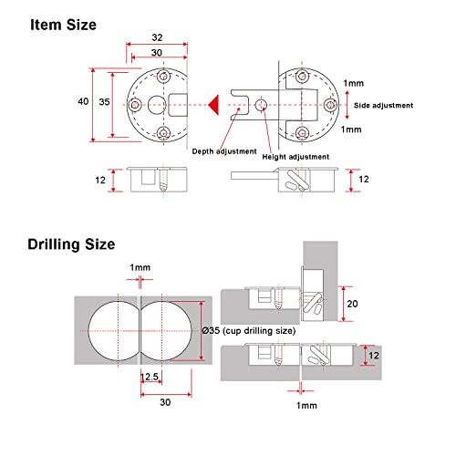 Likerainy 90 Degree 3D Adjustable Flap Lid Concealed Hinge 35Mm For Furniture Gate Cabinet Door Folding Holder Nickel-Plated Furniture Fittings Cupboard Wardrobe Hinges Pack Of 4 #TOP4