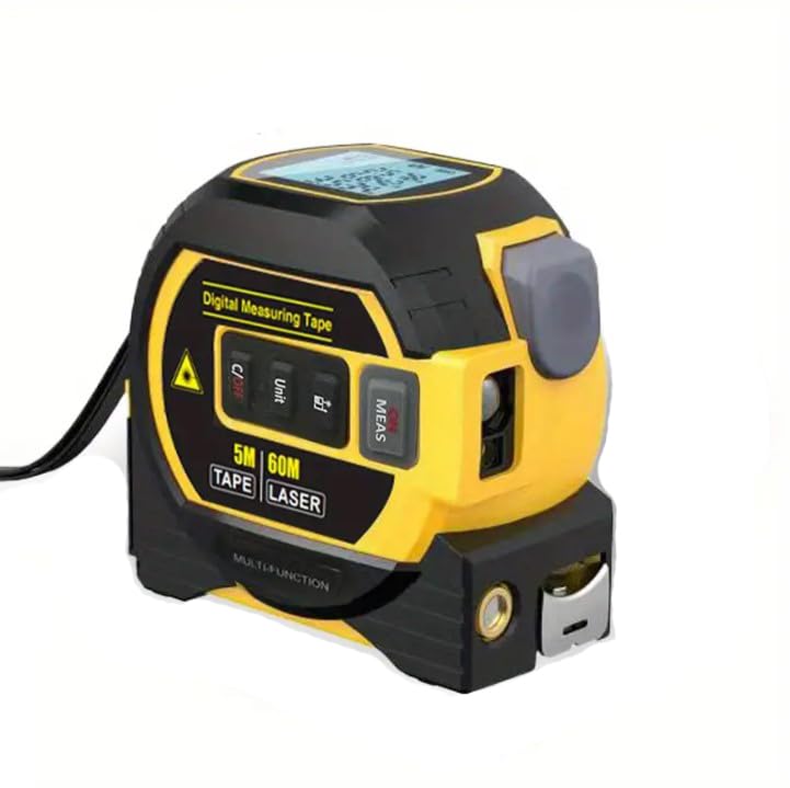 Laser Tape Measure 3 in 1 Digital Tape Measure High Precision Laser Rangefinder Steel Tape Measure