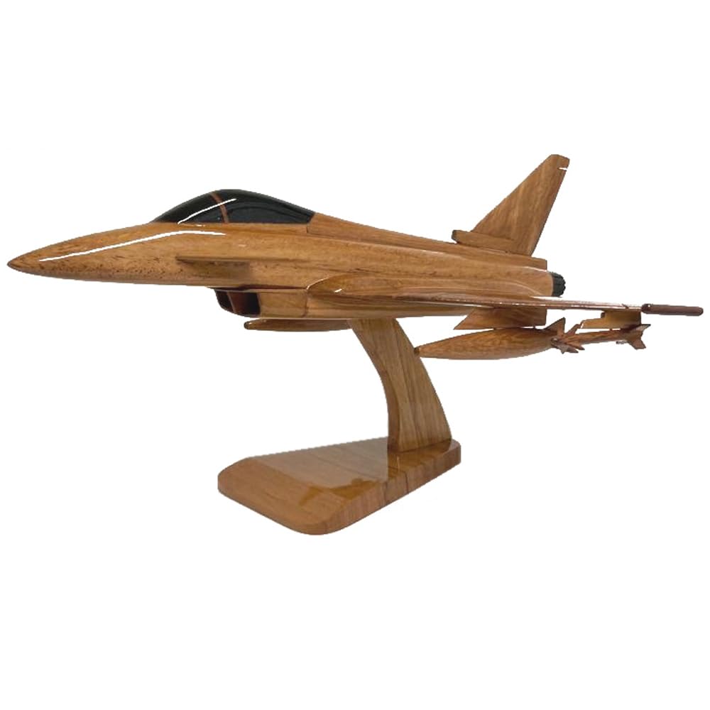 The Wooden Model Company Ltd Natural With Black Detail. Eurofighter Typhoon Ef2000 Raf German Air Force Italian Spanish Air Force Multirole Fighter Military Aircraft Wooden Executive Desktop Model