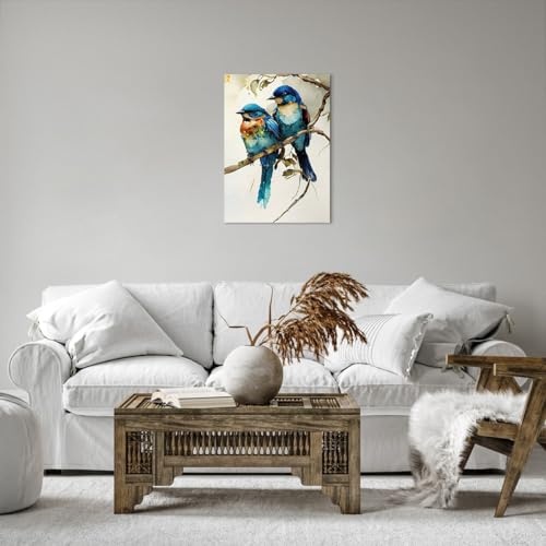 Impression sur toile oiseaux decoration murale moderne de 50x70cm pour salon - 3